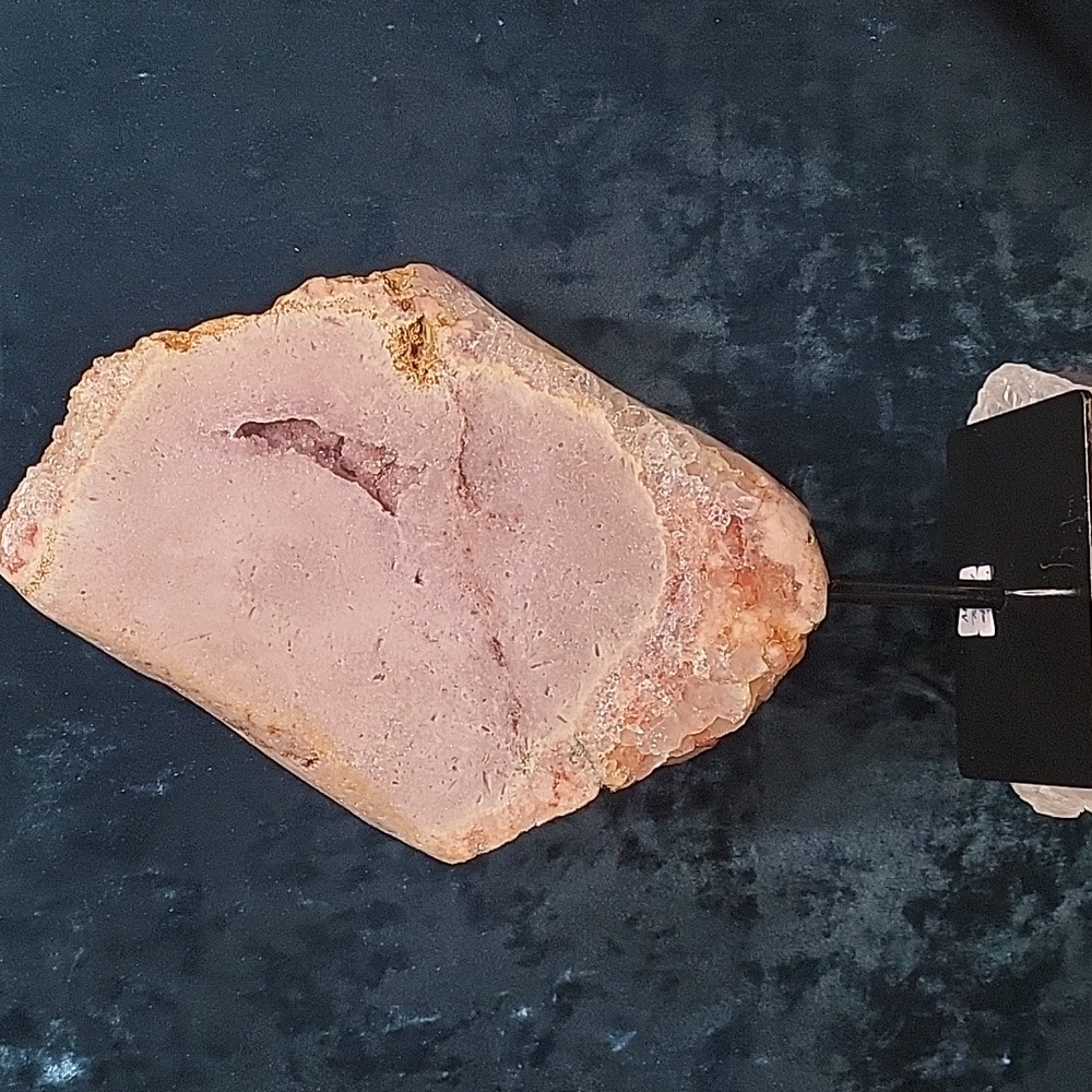 PAS-B 10.5"L 2.6lbs | Druzy Pink Amethyst Slab W.Flower Agate |Home Decor | Gift - Picture 4 of 8